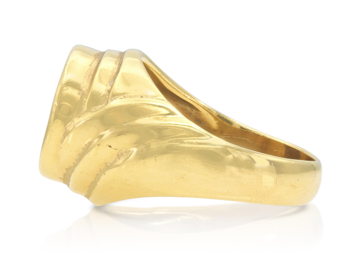 Vintage 1960s Gold 1853 1 Dollar Coin Ring