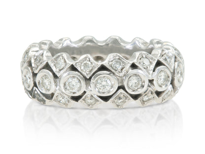 Vintage 1950s 1.60 Carat Diamond Bombe Band