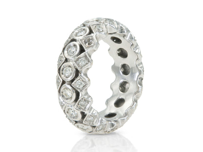 Vintage 1950s 1.60 Carat Diamond Bombe Band