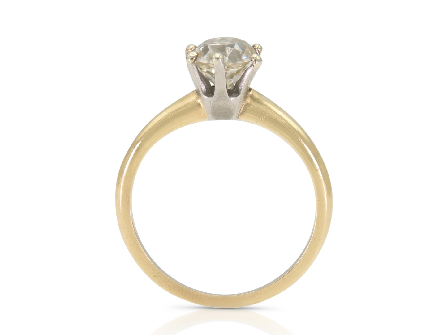 Antique Victorian 1.12 Carat Old Mine cut Diamond Engagement Ring