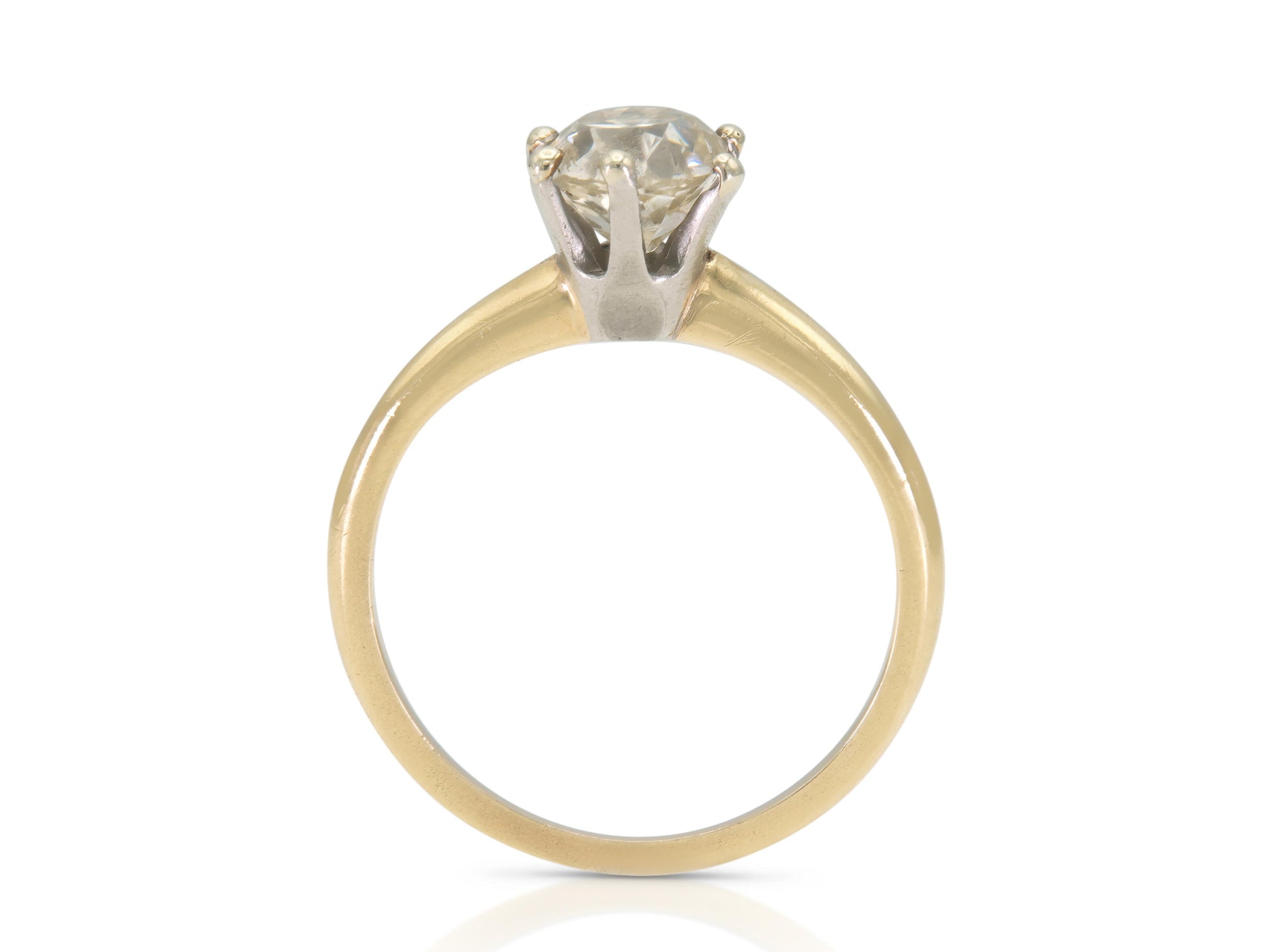 Antique Victorian 1.12 Carat Old Mine cut Diamond Engagement Ring