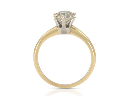 Antique Victorian 1.12 Carat Old Mine cut Diamond Engagement Ring