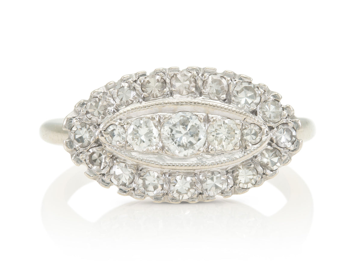 Vintage 1940s Retro 1.15 Carat Diamond Ring