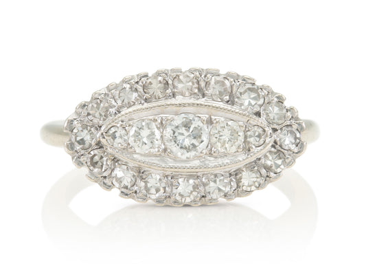 Vintage 1940s Retro 1.15 Carat Diamond Ring