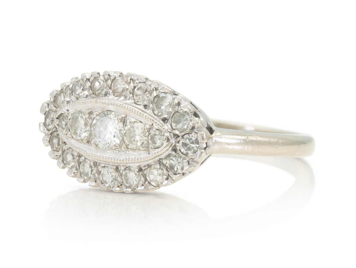 Vintage 1940s Retro 1.15 Carat Diamond Ring