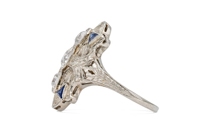 Art Deco 1930s 1.75 Carat Diamond Dinner Ring