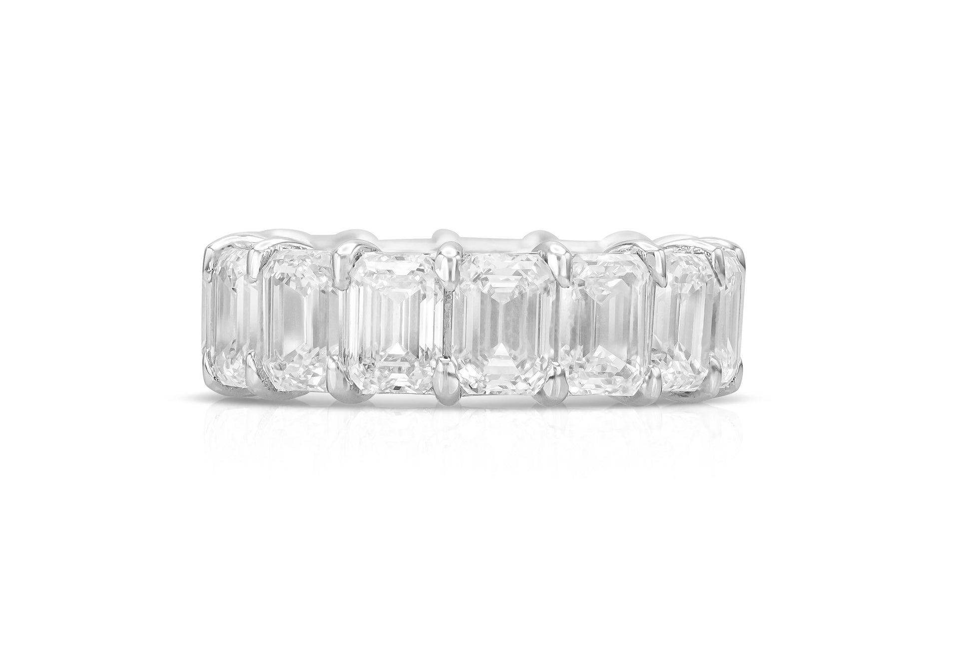 10.53 Carat Emerald Cut Diamond Eternity Band