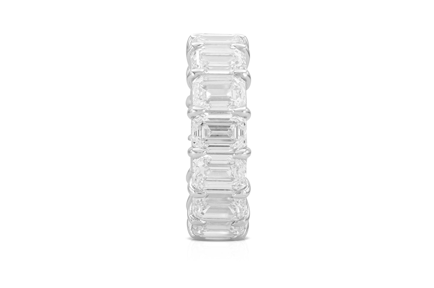 10.53 Carat Emerald Cut Diamond Eternity Band