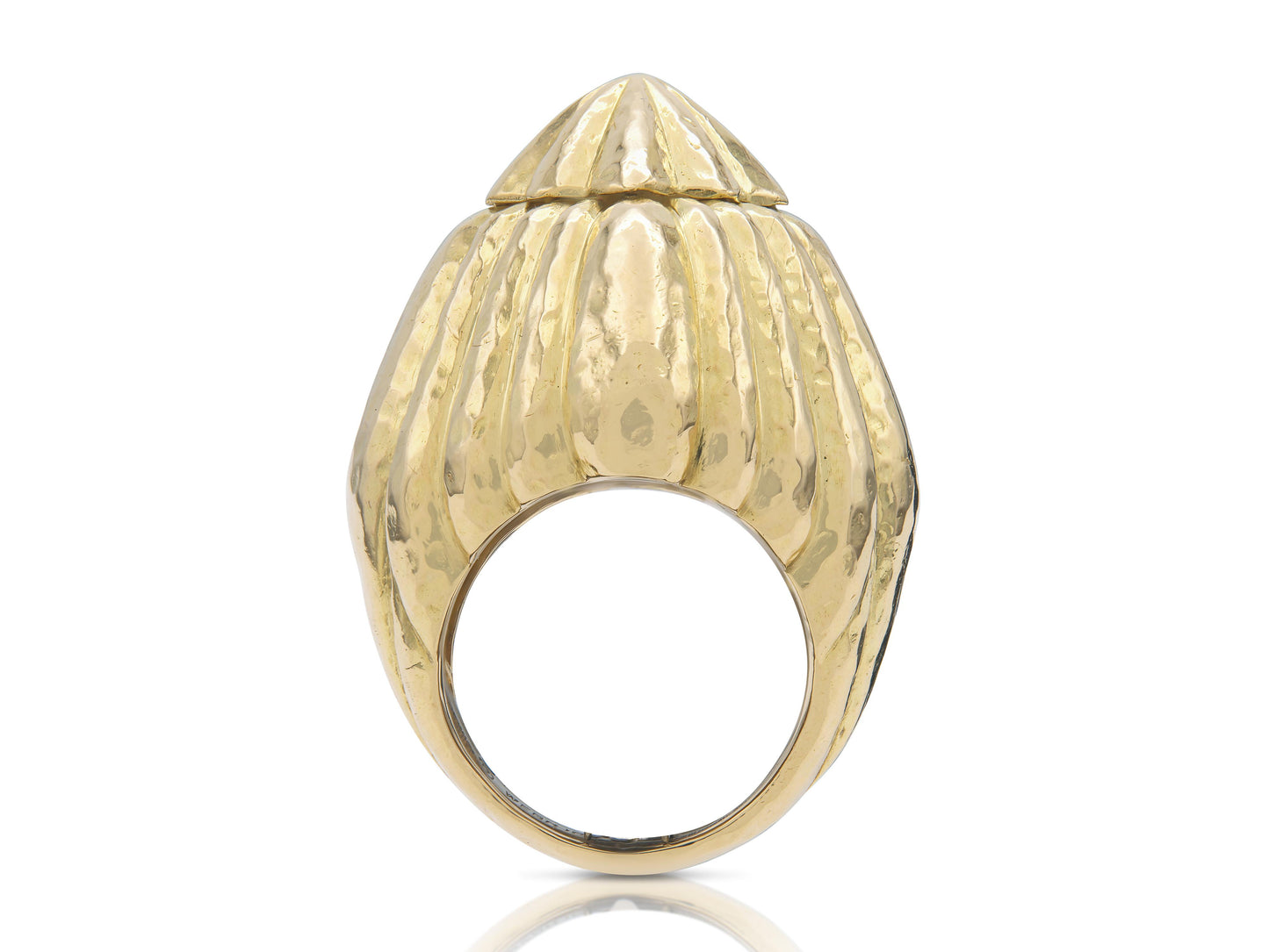 Vintage 1980s David Webb Gold Pyramid Ring