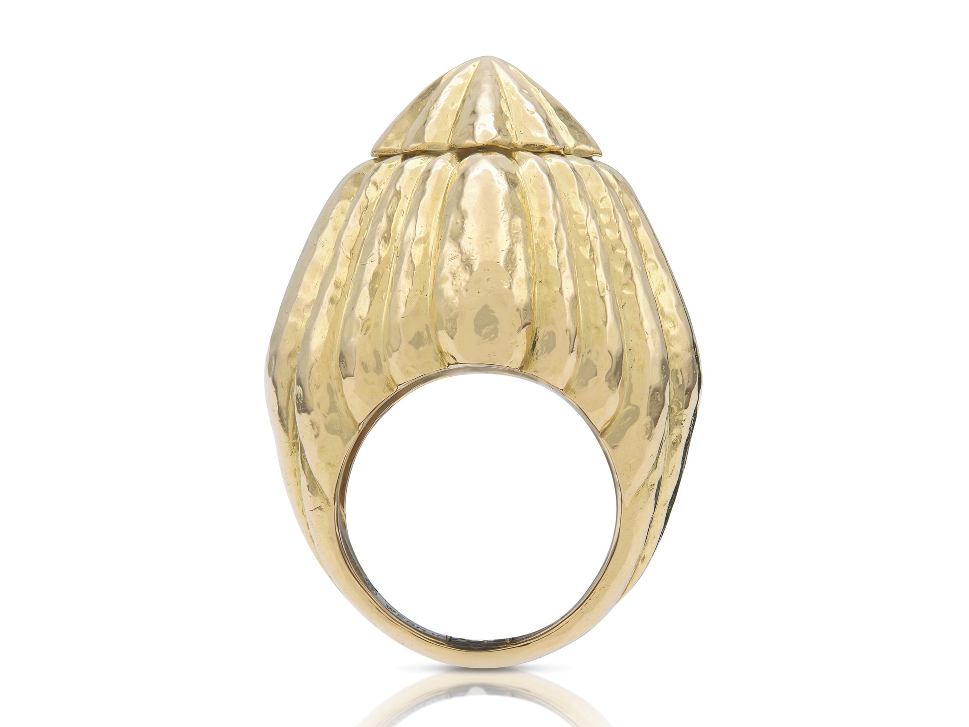 Vintage 1980s David Webb Gold Pyramid Ring