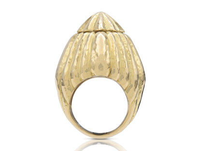 Vintage 1980s David Webb Gold Pyramid Ring