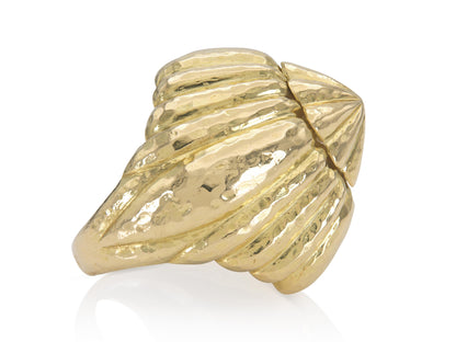 Vintage 1980s David Webb Gold Pyramid Ring