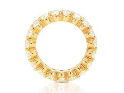 4.75 Carat Fancy Yellow Oval Cut Diamond Eternity Band