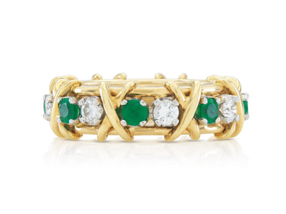 Tiffany & Co. Jean Schlumberger Sixteen Stone Ring with Emeralds