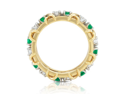 Tiffany & Co. Jean Schlumberger Sixteen Stone Ring with Emeralds