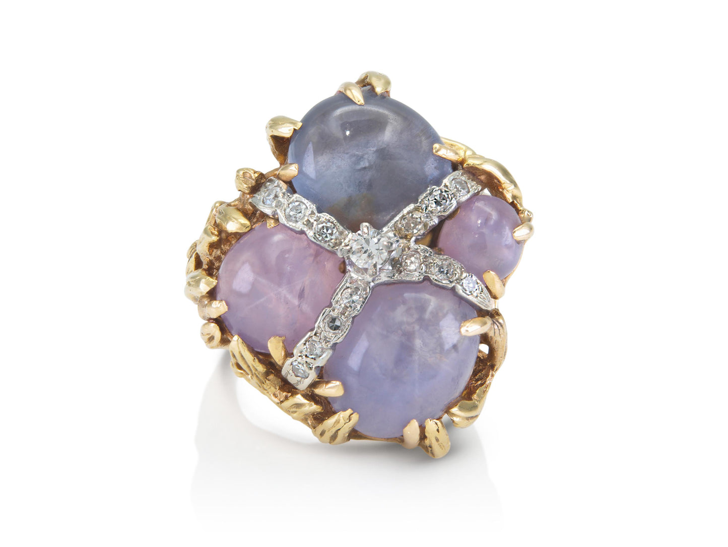 Vintage 1950s 8.00 Carat Purple Star Sapphire Ring
