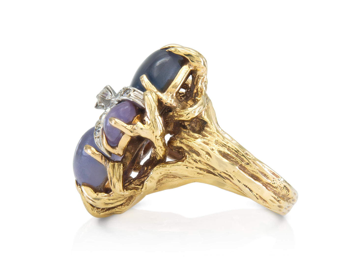 Vintage 1950s 8.00 Carat Purple Star Sapphire Ring