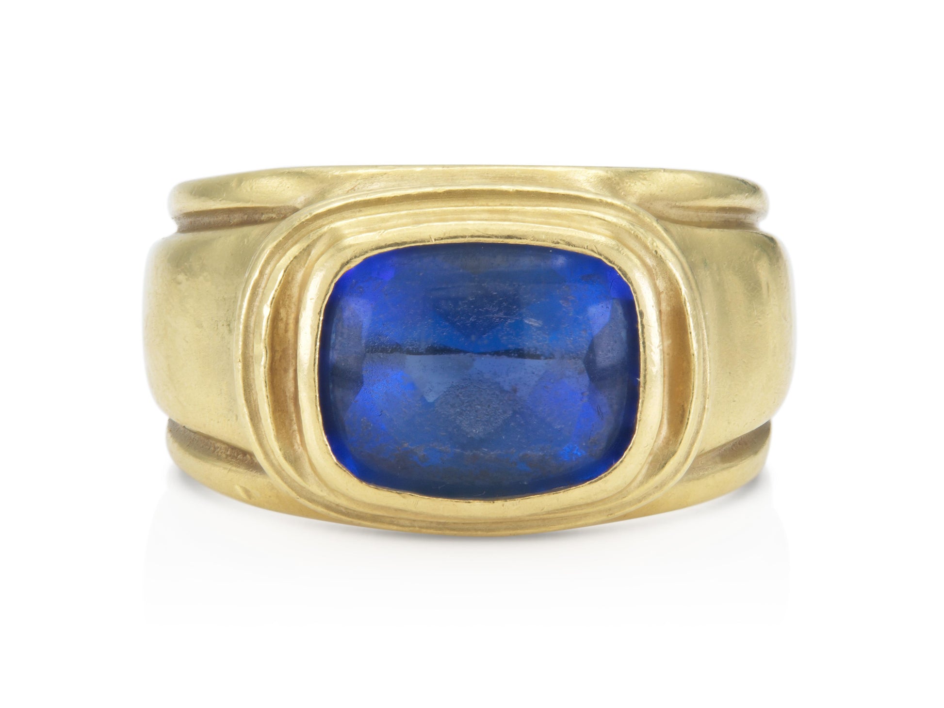 Vintage 1980s 3.00 Carat Sapphire and Gold Ring