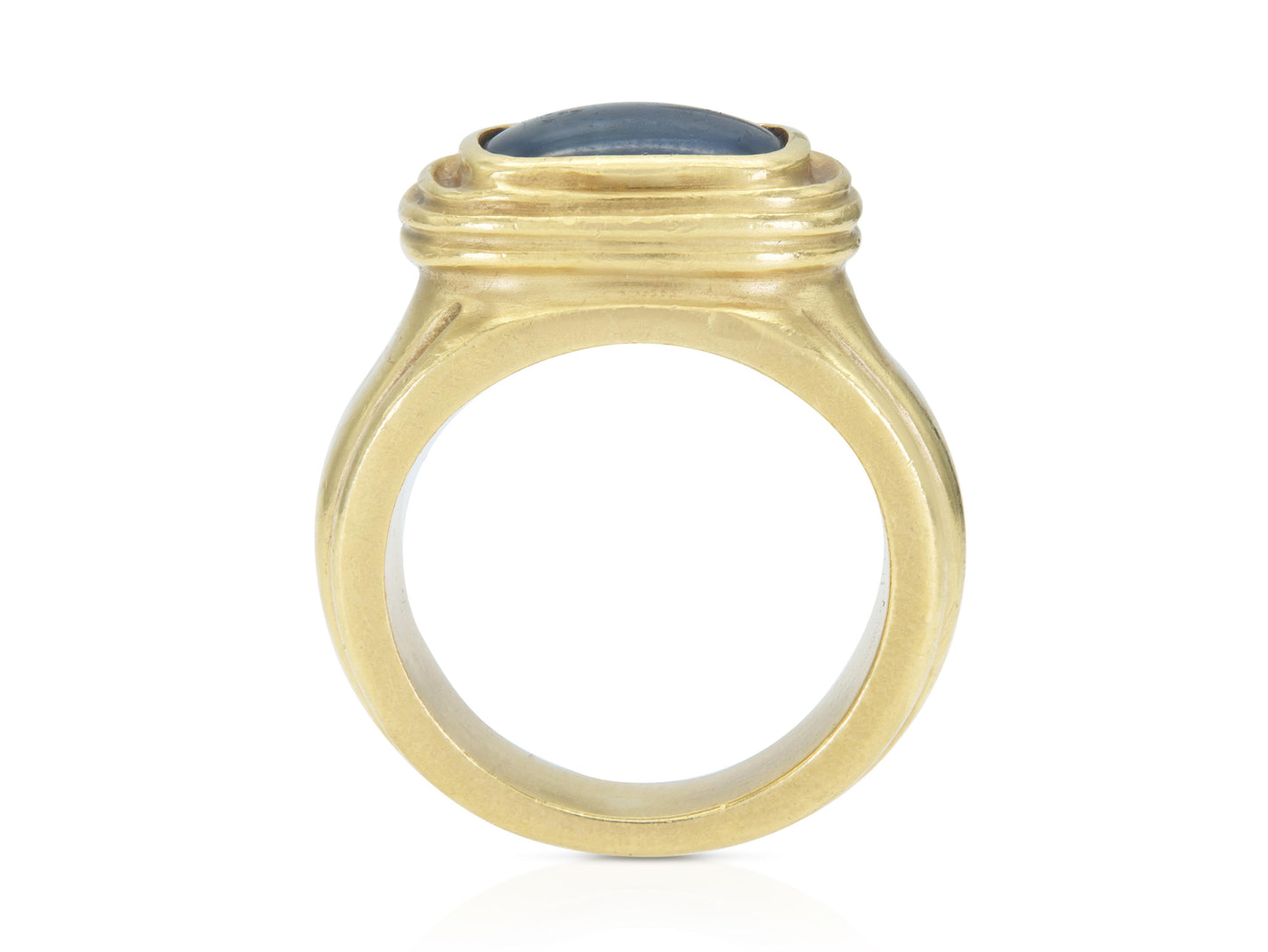 Vintage 1980s 3.00 Carat Sapphire and Gold Ring