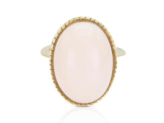 Vintage 1960s Angel Skin Coral Ring