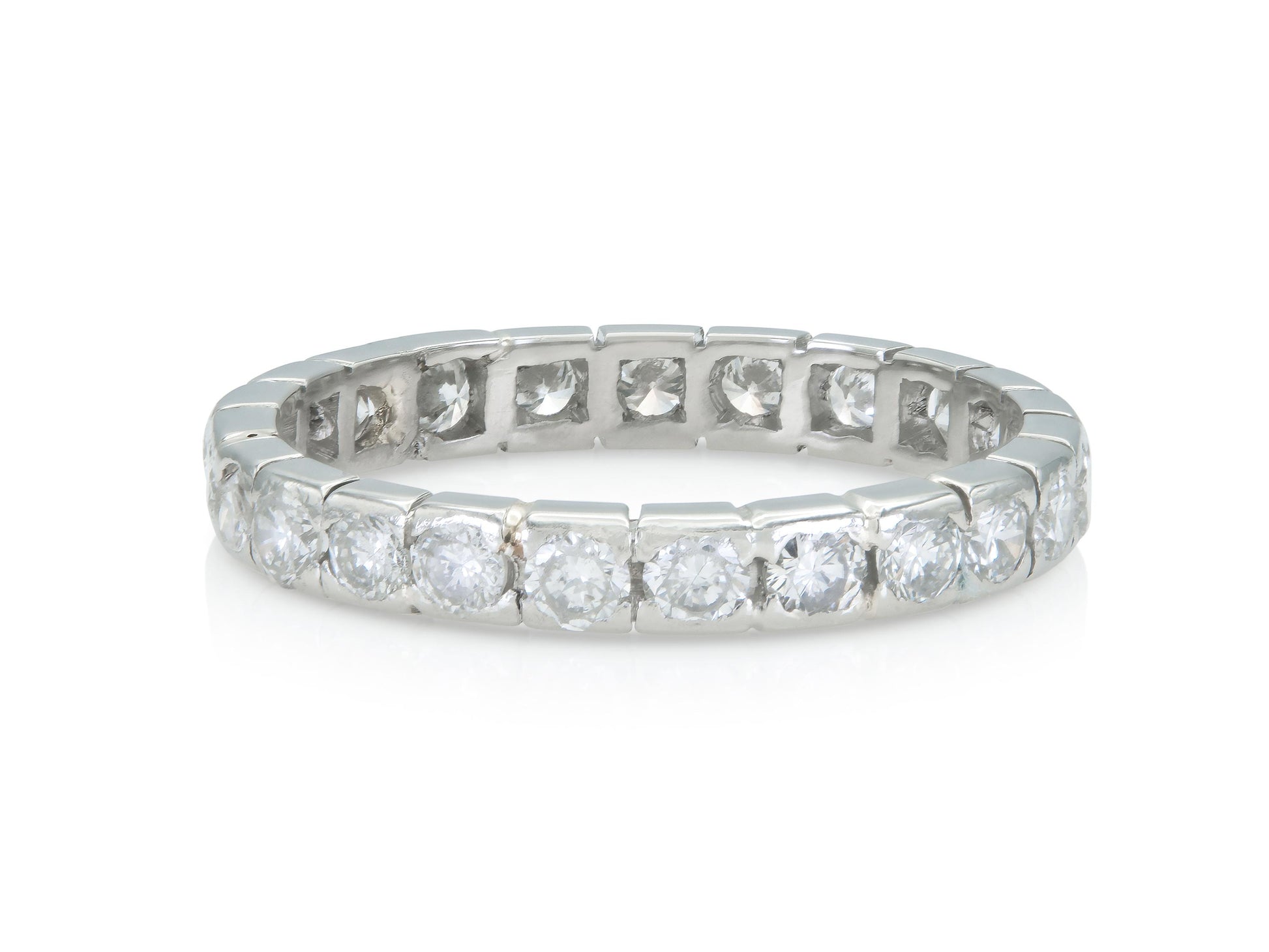 Vintage 1940s 1.15 Carat Diamond Eternity Band