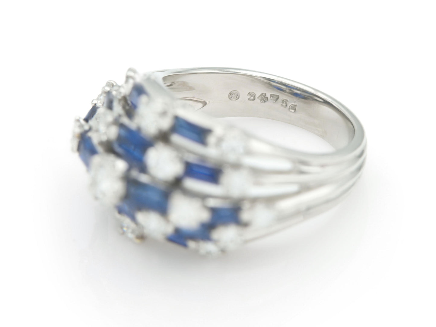 Oscar Heyman Sapphire and Diamond Dome Ring