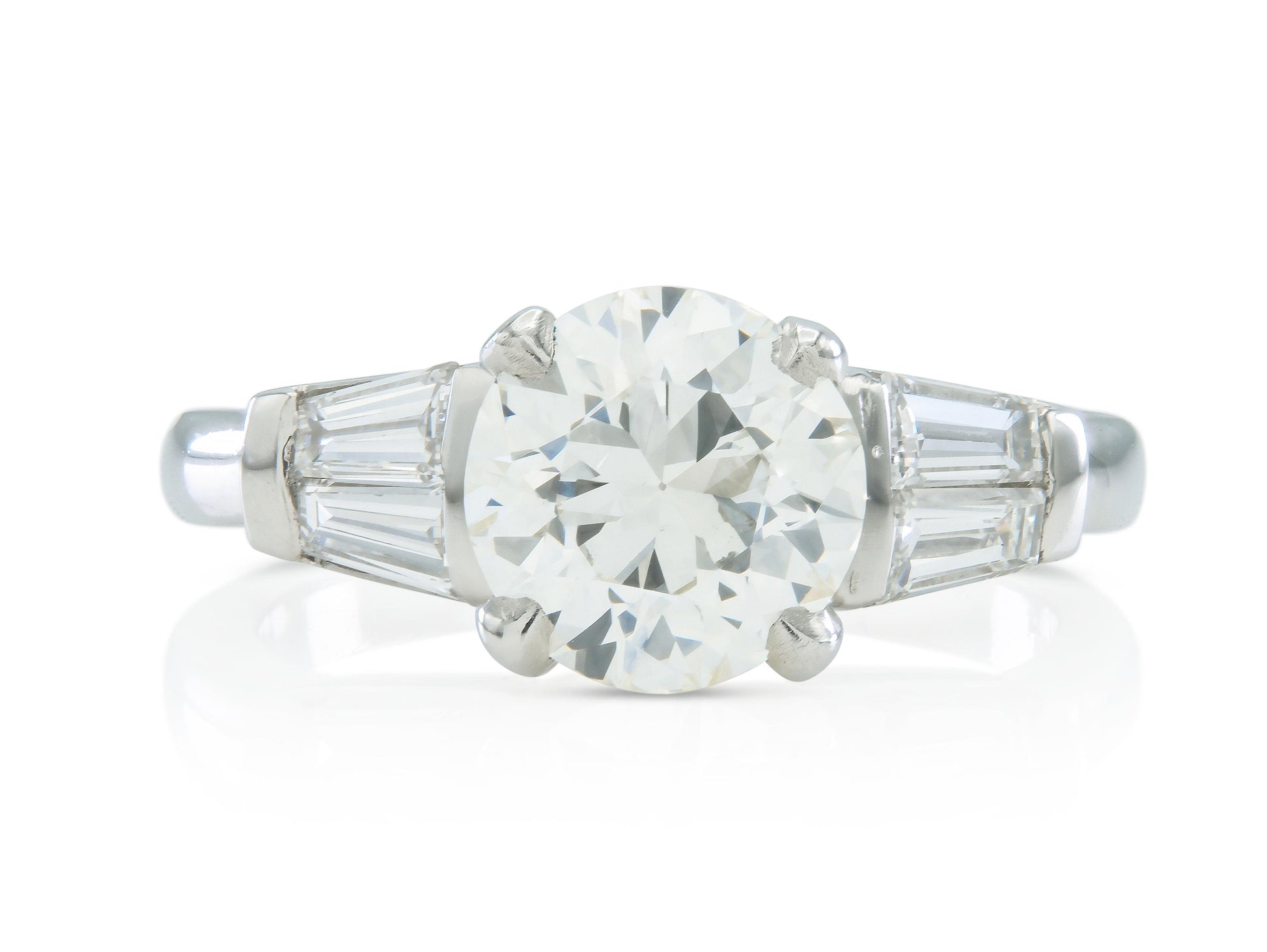 Antique Art Deco 1930s 1.60 Carat Old European Cut Diamond Engagement Ring