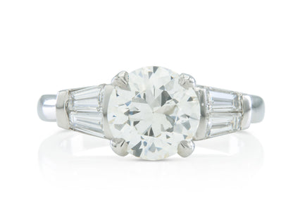 Antique Art Deco 1930s 1.60 Carat Old European Cut Diamond Engagement Ring