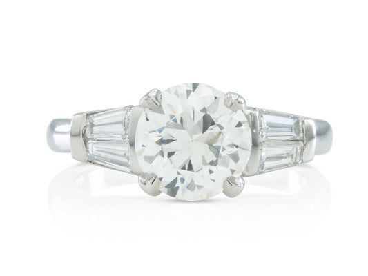 Antique Art Deco 1930s 1.60 Carat Old European Cut Diamond Engagement Ring