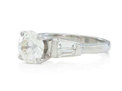 Antique Art Deco 1930s 1.60 Carat Old European Cut Diamond Engagement Ring