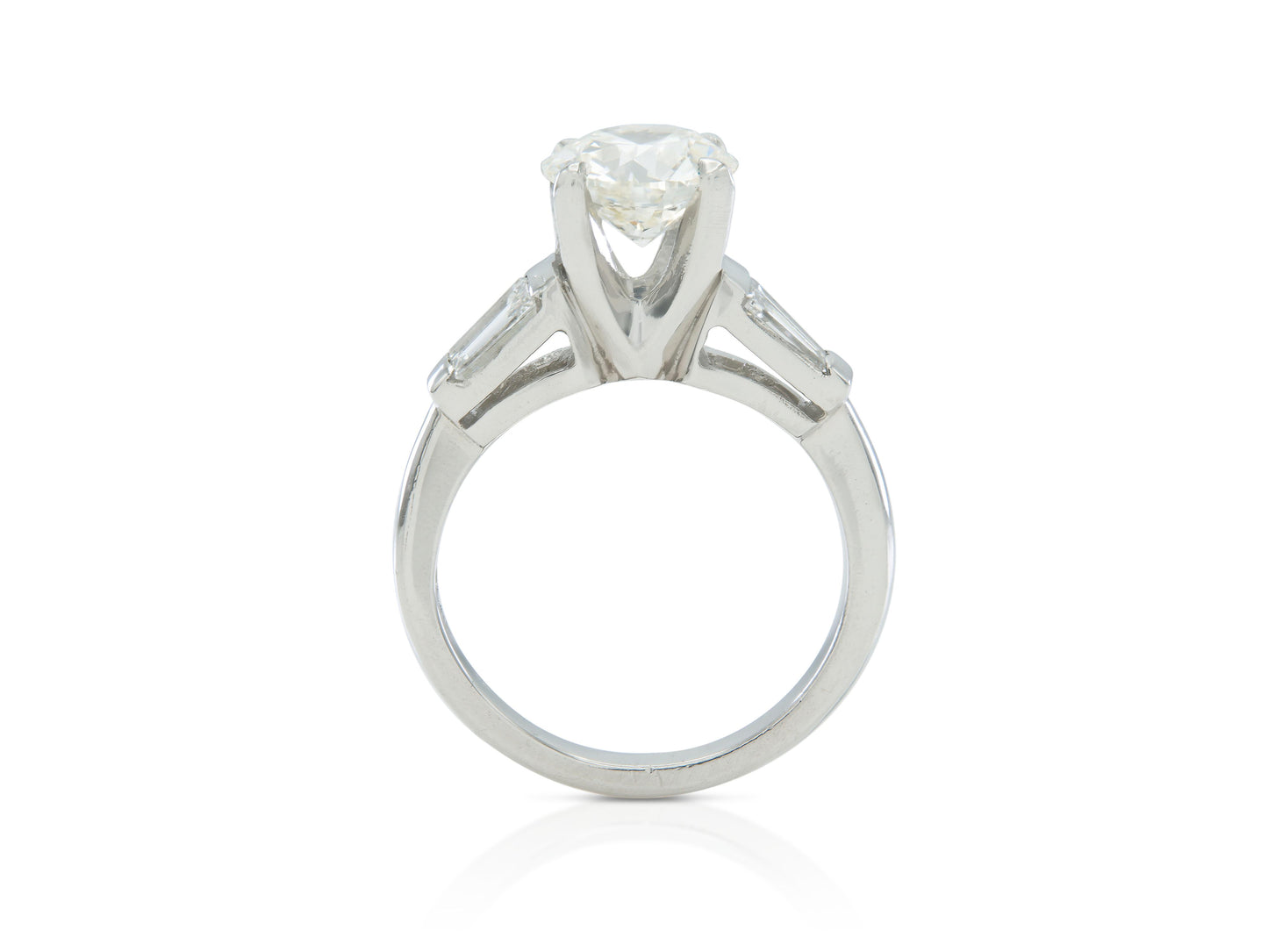 Antique Art Deco 1930s 1.60 Carat Old European Cut Diamond Engagement Ring