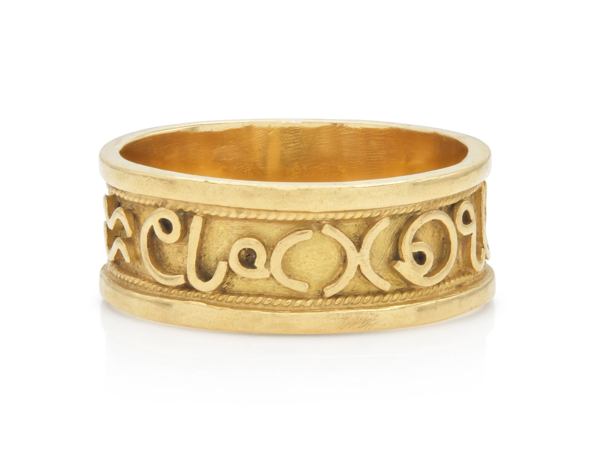 Vintage 1980s Gold Zodiac Band