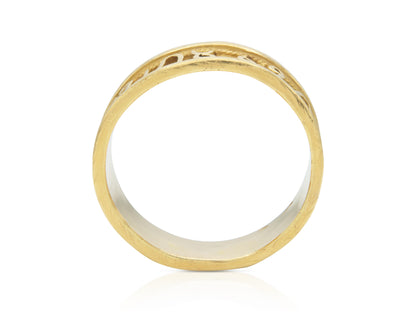 Vintage 1980s Gold Zodiac Band