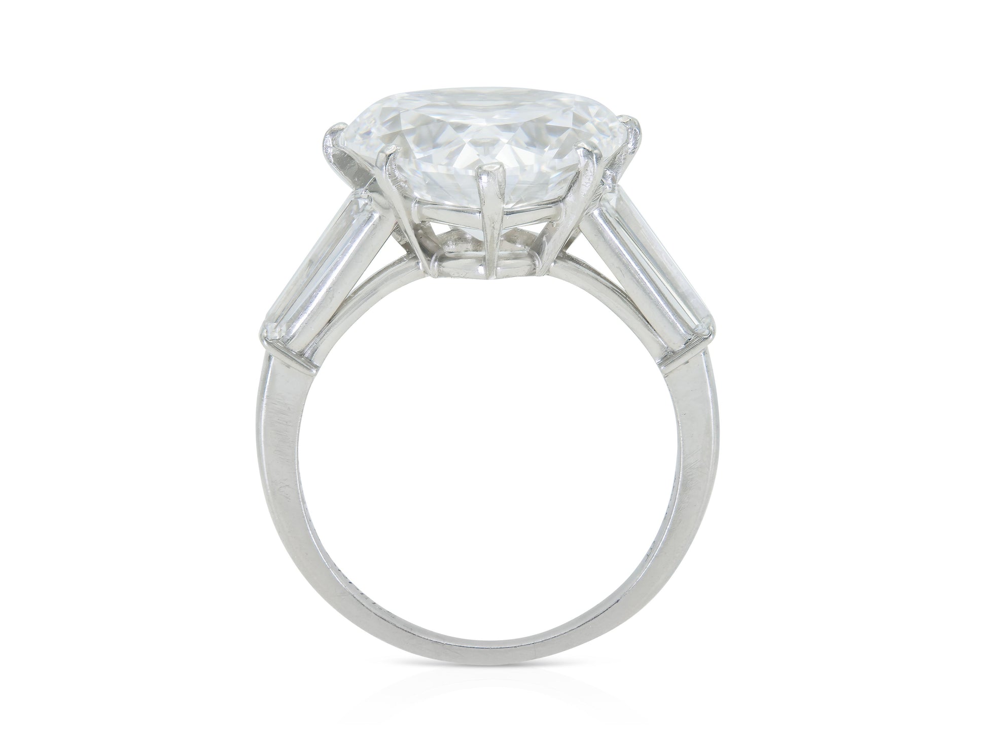 Vintage 1950s Van Cleef & Arpels 7.72 Carat Heart-Shaped Diamond Engagement Ring