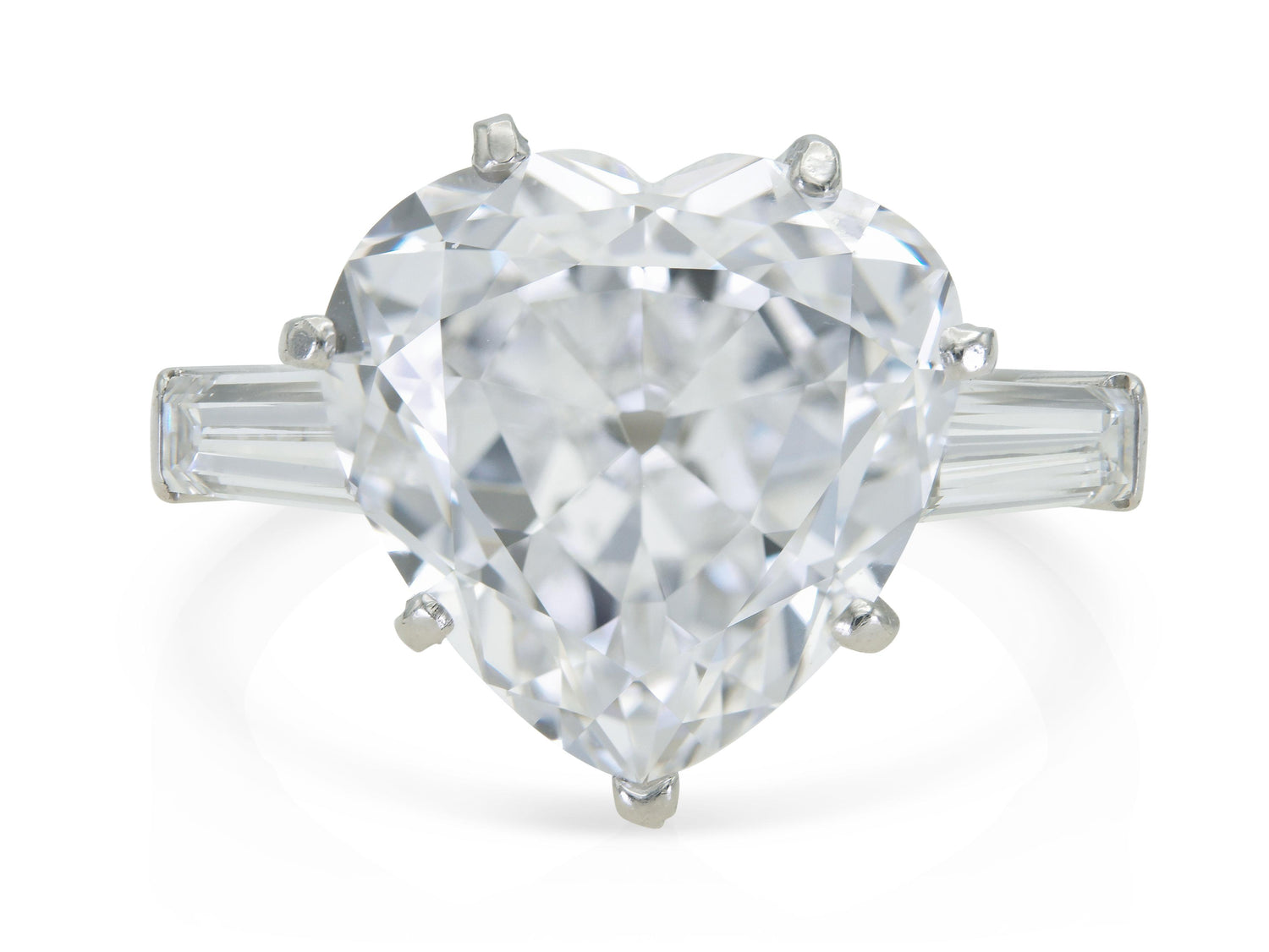 Vintage 1950s Van Cleef & Arpels 7.72 Carat Heart-Shaped Diamond Engagement Ring