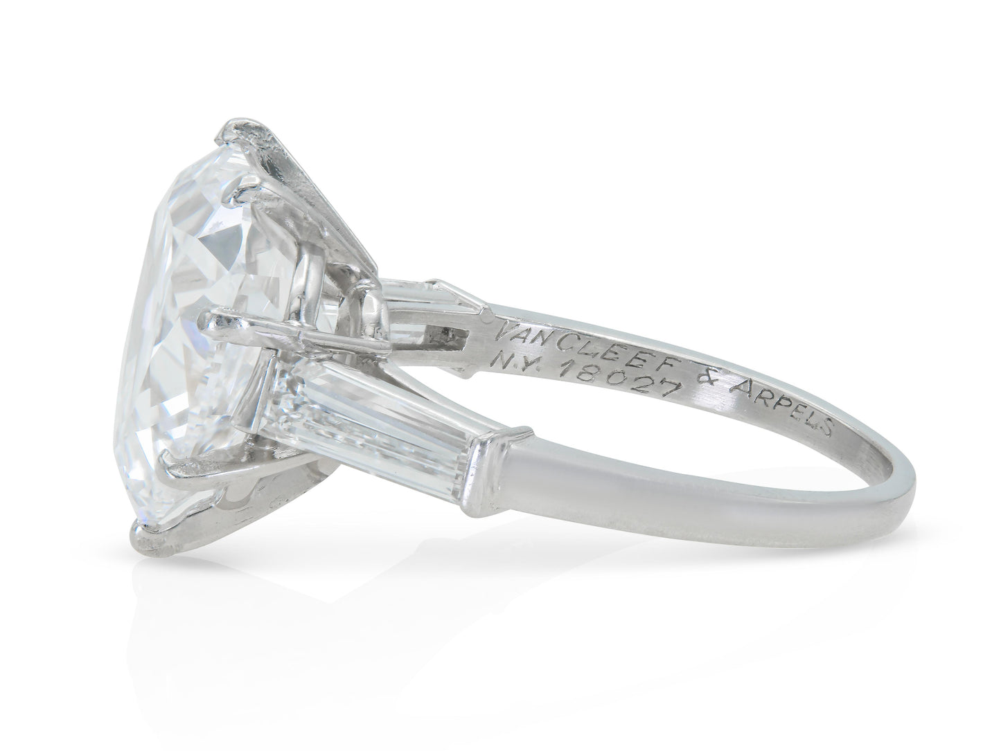 Vintage 1950s Van Cleef & Arpels 7.72 Carat Heart-Shaped Diamond Engagement Ring