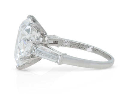 Vintage 1950s Van Cleef & Arpels 7.72 Carat Heart-Shaped Diamond Engagement Ring