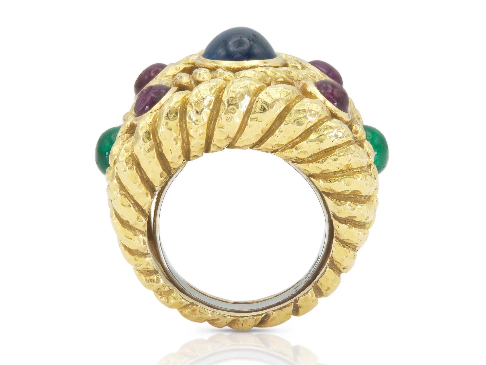 Vintage 1970s David Webb Gold and Multi-Gemstone Ring