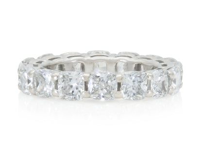 6.40 Carat Cushion Cut Diamond Eternity Band