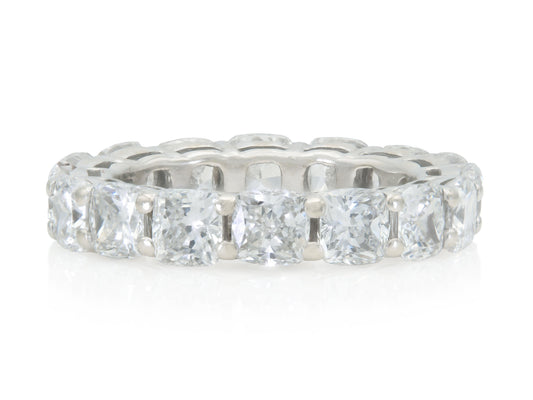 6.40 Carat Cushion Cut Diamond Eternity Band