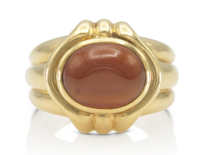 Vintage 1960s Bvlgari Cabochon Tourmaline Ring
