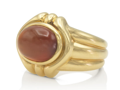 Vintage 1960s Bvlgari Cabochon Tourmaline Ring