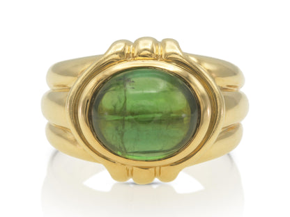 Vintage 1960s Bvlgari Cabochon Tourmaline Ring