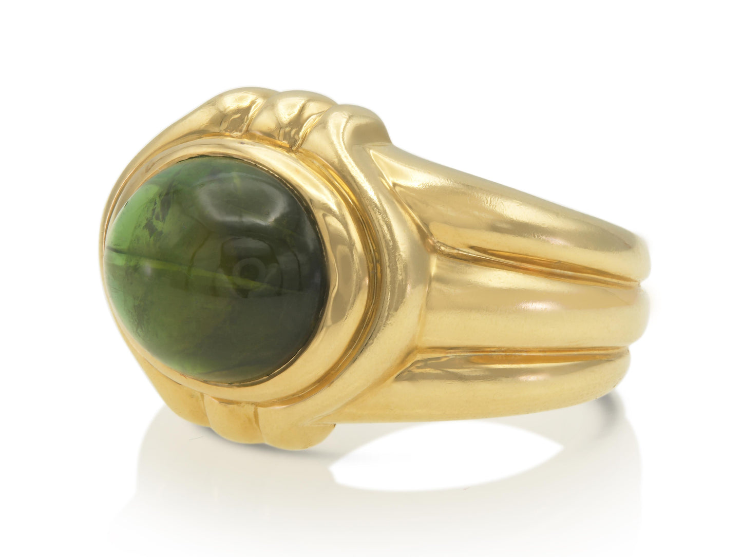 Vintage 1960s Bvlgari Cabochon Tourmaline Ring