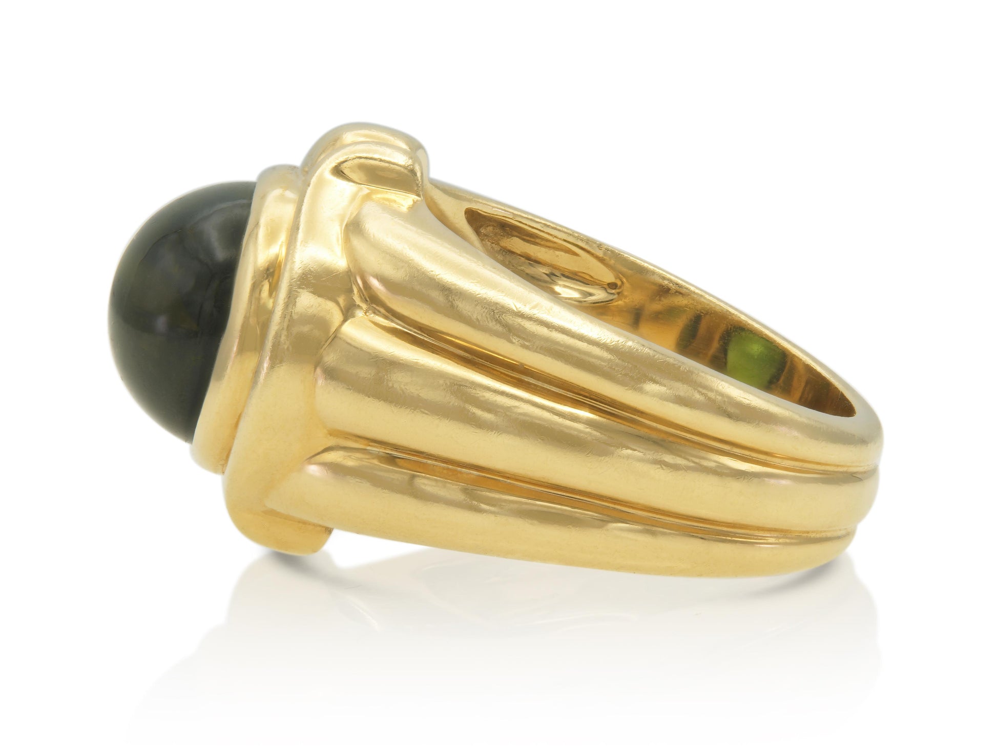 Vintage 1960s Bvlgari Cabochon Tourmaline Ring