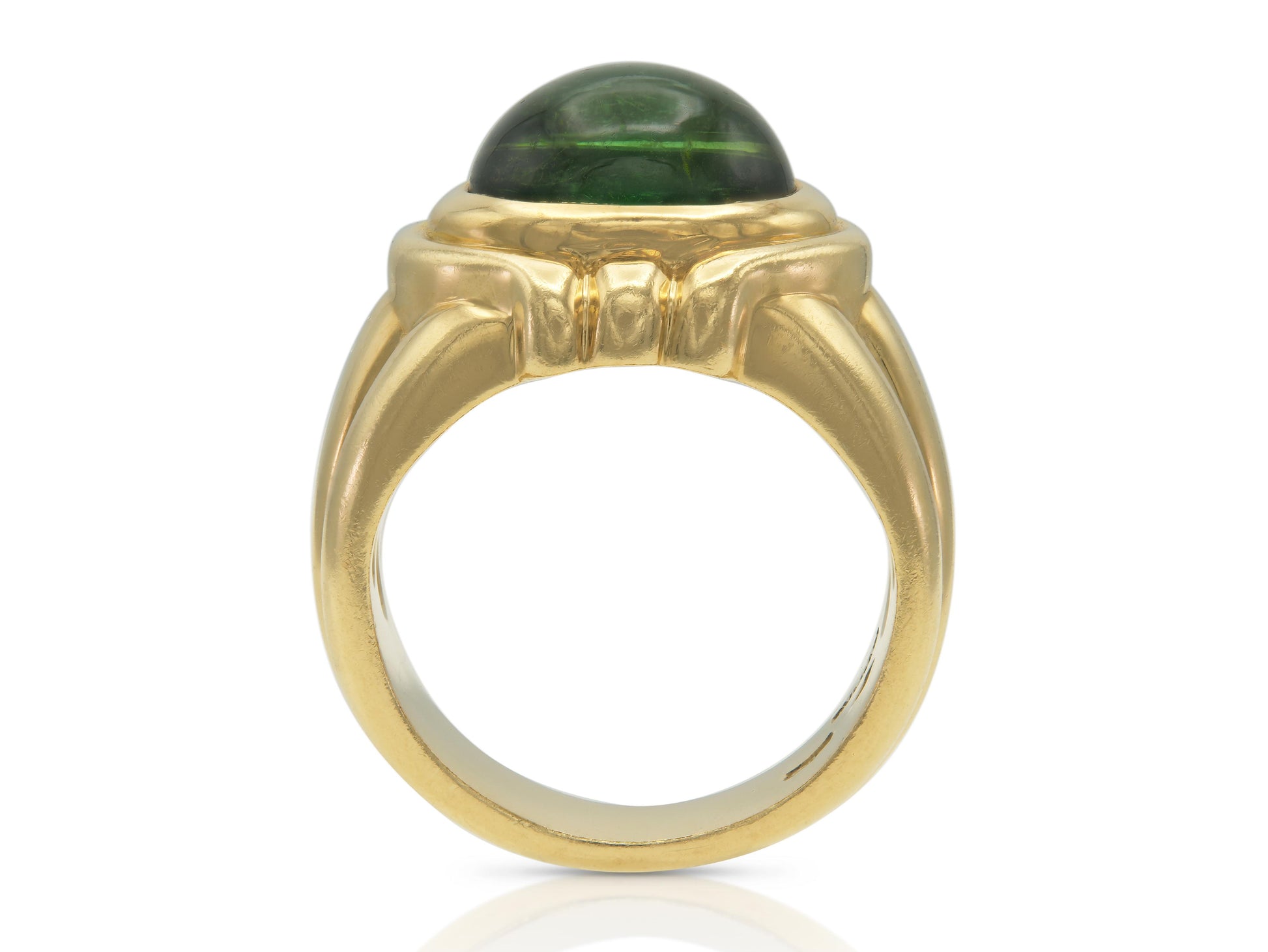 Vintage 1960s Bvlgari Cabochon Tourmaline Ring