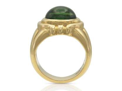Vintage 1960s Bvlgari Cabochon Tourmaline Ring
