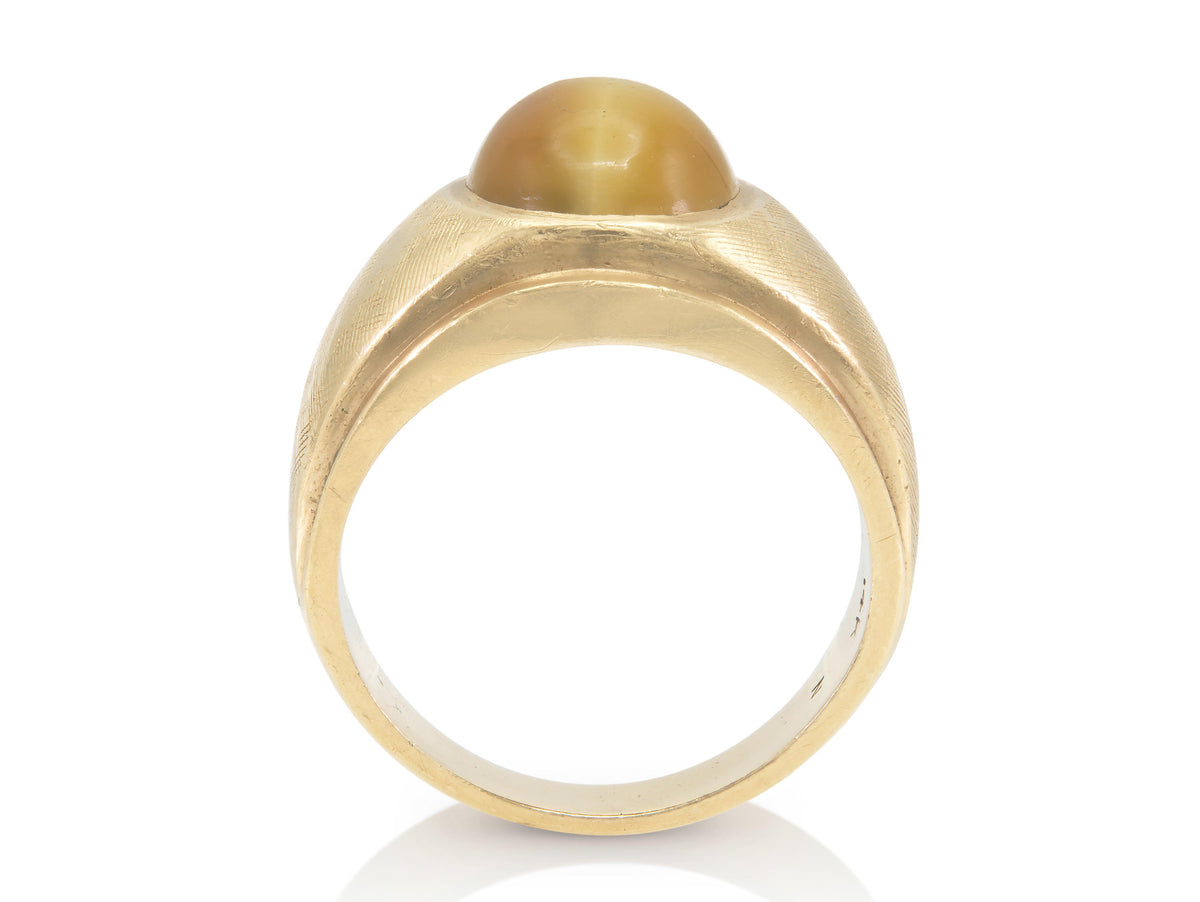 Vintage 1960s Tiger Eye Domed Ring