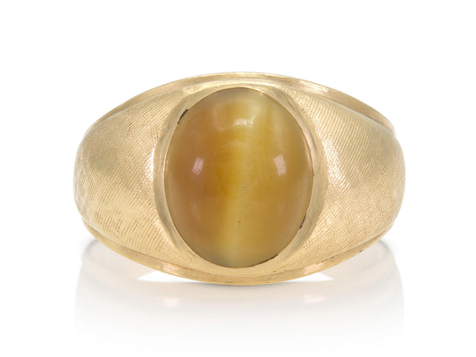 Vintage 1960s Tiger Eye Domed Ring
