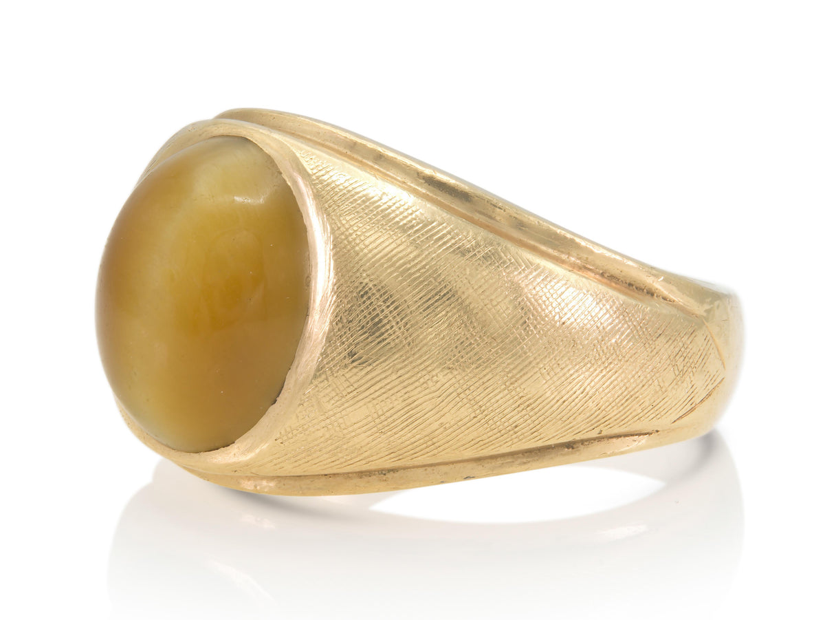 Vintage 1960s Tiger Eye Domed Ring